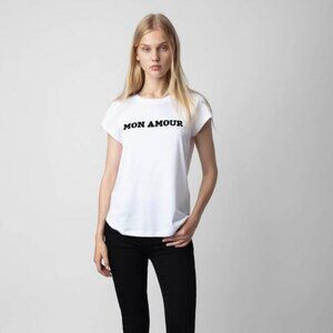 NEW Zadig & Voltaire “Mon Amour” 100% Cotton T-Shirt — Women’s Size L